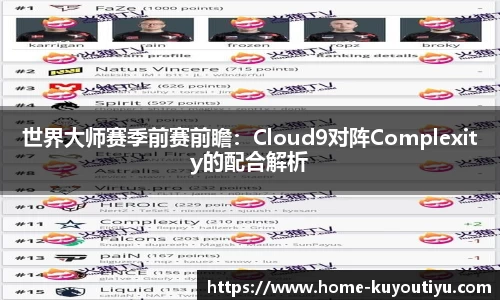 世界大师赛季前赛前瞻：Cloud9对阵Complexity的配合解析